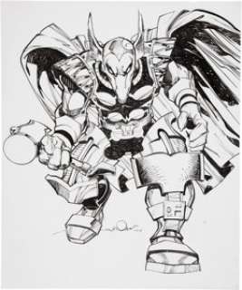 Walt Simonson Beta Ray Bill Illustration Original Art (2007). Beta Ray Bill is on the move in this spectacular -