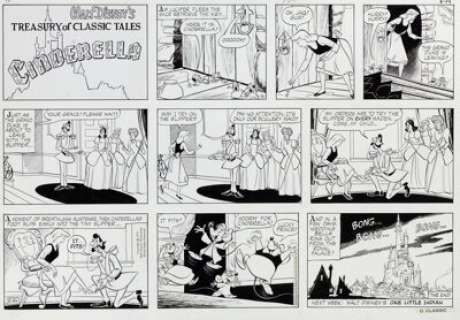 Mike Arens Walt Disney‘s Treasury of Classic Tales Sunday Comic Strip Original Art dated 6-24-73 (King -