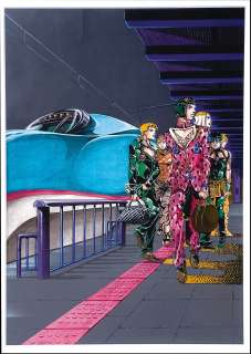 Hirohiko Araki color reproduction illustration "JoJo’s Bizarre Adventure" (Bucharati Team) | Mandarake (Big Web)