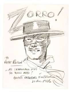 EVERETT RAYMOND KINSTLER "ZORRO!" SPECIALTY ORIGINAL ART. | Hake’s
