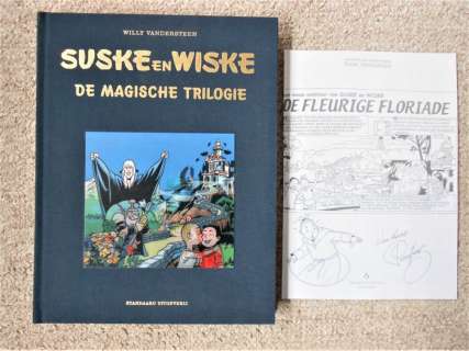 Willy Vandersteen / Paul Geerts | Suske en Wiske - De Magische Trilogie - Grootformaat album met pentekening van Paul Geerts - Cartonné - EO - (2002) | Catawiki