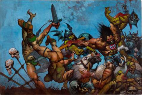 Simon Bisley 2000 AD #688 Cover Original Art (Fleetway, 1990). Slaine delivers mayhem, in this forceful -