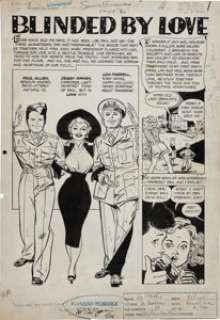 Alex Toth and Mike Peppe Popular Romance #22 Complete 10-Page Story "Blinded by Love" Original Art -