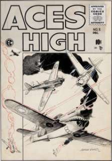 George Evans Aces High #5 Cover Original Art (EC, 1955). Here is the first vintage Aces High cover by -