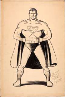 Joe Shuster Superman Specialty Illustration Original Art (c. 1941). When Jerry Siegel and Joe Shuster -