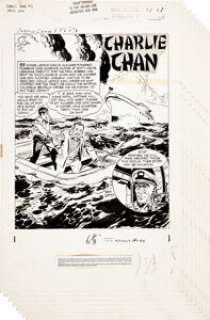 Frank Springer Charlie Chan #1 Page Original Art Group (Dell, 1965). Charlie Chan stars in 32 interior pages - | Heritage