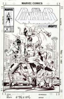 Whilce Portacio and Ron Randall The Punisher #20 Cover Original Art (Marvel, 1989). Viva Las Vegas. While in Sin -
