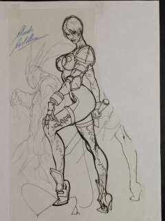 Claudio Castellini | Soul Calibur - Claudio Castellini - Illustrazione Preparatoria per Videogame "Isabella Ivy Valentina" - Firmata - Page volante - Exemplaire unique | Catawiki