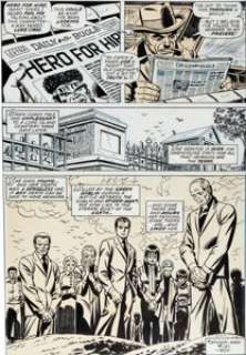 Gil Kane and John Romita Sr. Amazing Spider-Man #123 Gwen Stacy Funeral Page 5 Original Art (Marvel, 1973). In -