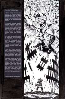 Dave Gibbons Heroes "Now We Are All In Guernica" (Written by Alan Moore ) Signed Page Original Art (Marvel, -