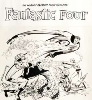 John Byrne and John Beatty Fantastic Four Illustration Original Art (undated). The Super Skrull gets a warm FF welcome -