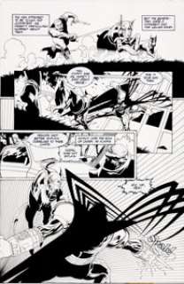 Joe Quesada and Kevin Nowlan Batman: Sword of Azrael #4 Page Original Art Group (DC, 1993). This macabre epic comes to - | Heritage