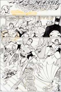 John Byrne and Karl Kesel Legends #6 Page 8 Original Art (DC, 1987). Doctor Fate summons his fellow Justice Leaguers -