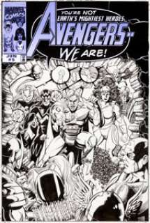 George Perez Avengers V3#5 Cover Original Art (Marvel, 1998). George Perez is a perennial fan-favorite - | Heritage