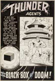 Ogden Whitney and Wally Wood T.H.U.N.D.E.R. Agents #9 "Black Box of Doom!" Splash Page 1 Dynamo, -