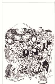 Ron Wilson - The Thing Boxing, Thor, Colossus, Namor, Hulk, And Sasquatch Commission - Signed