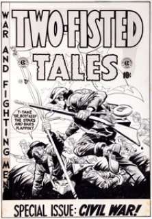 Jack Davis Two-Fisted Tales #35 "Special Issue: Civil War!" Cover Original Art (EC, 1953). The range -