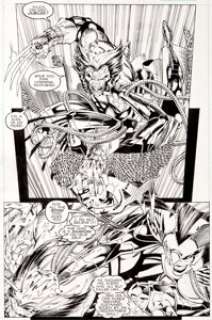 Jim Lee and Scott Williams Uncanny X-Men #275 Page 6 Wolverine and Deathbird Original Art (Marvel, 1991). -