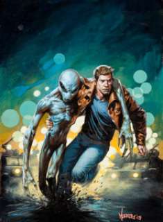 Jim Murray 2000 AD Extreme Edition #9 M.A.C.H. 1 Cover Original Art (Rebellion, 2005). E.T. spells R.I.P. for -