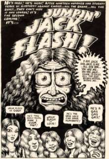 Robert Crumb Thrilling Murder Comics #1 "Jumpin‘ Jack Flash" Complete 4-Page Story Original Art -