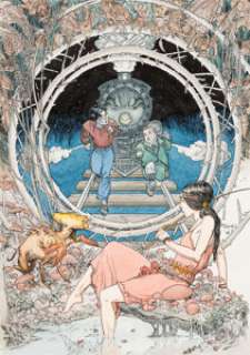 Michael Kaluta Books of Magic #62 Cover Painting Timothy Hunter Original Art (DC, 1999). Tim Hunter and his -