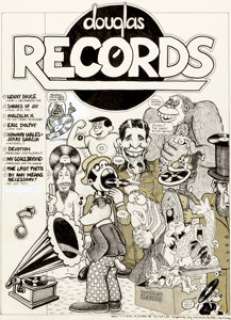 Jay Lynch, Art Spiegelman, and Other Underground Artists Douglas Records Advertising Illustration Original - | Heritage