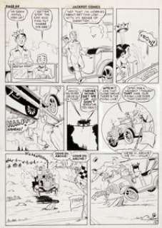 Bob Montana Jackpot Comics #6 "The Jalopy Race" Page 6 Archie and Jughead Original Art -