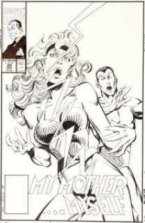 John Byrne Namor, The Sub-Mariner Cover Namora and Namorita Original Art (Marvel, 1991). Namor, Namora, and -