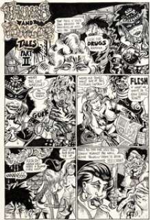 S. Clay Wilson Bent "Thumb and Tongue Tales Part 2" Complete 9-Page Story Original Art (Print - | Heritage