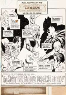 Dick Dillin and Joe Giella Justice League of America #89 Splash Page 1 Original Art (DC, 1971). Aquaman (soon to be -