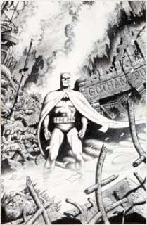 Bryan Talbot Batman: Legends of the Dark Knight #40 Cover Original Art (DC, 1992). Talbot gives us a striking cover -