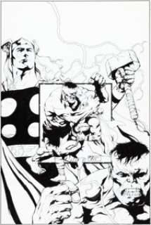 J. H. Williams III Incredible Hulk 2001 Cover Original Art (Marvel, 2001)....