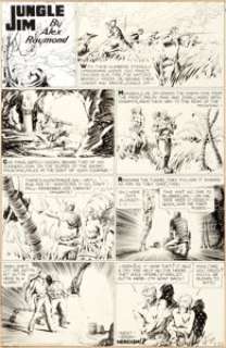 Alex Raymond Jungle Jim Sunday Comic Strip Original Art dated 6-23-35 (King Features Syndicate, 1935)....