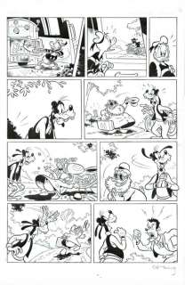 Tony Fernandez, Ralph Du Mosch, Carmen Pérez | Donald Duck and Goofy - "The Rich Man Race" H 2021-042 - Original Production Page 12/23 - Signed by Tony Fernandez - 50 x 33 cm - No reserve price! - (2021) | Catawiki
