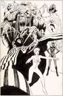  - Dan Lawlis Marvel Age Annual #4 Cloak and Dagger Pin-Up Page Original Art (Marvel, 1988)....