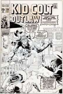  - Herb Trimpe Kid Colt Outlaw #154 Cover Original Art (Marvel Comics, 1971)....