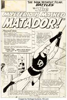 Wally Wood Daredevil #5 Splash Page 1 Original Art (Marvel, 1964)....