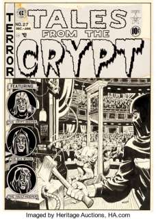 Wally Wood Tales From The Crypt #27 Cover Original Art (EC, 1951). A cover to lose your head over! It - | Heritage
