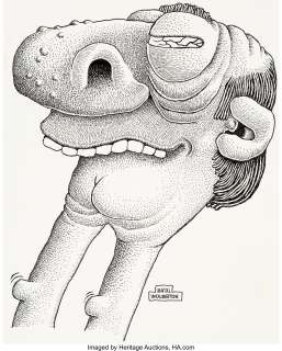 Basil Wolverton Common Types of Barflyze "Two-Way Neck" Illustration Original Art (Wolverton Enterprises, 1974).... | Heritage