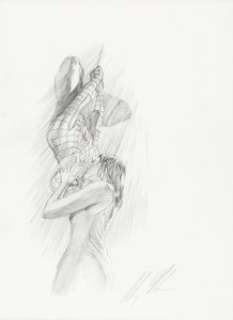 Alex Ross - Spider-Man and Mary Jane Kiss Preliminary Drawing for "Spider-Man 2"Original Art (2004).... | Heritage