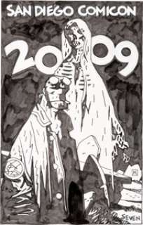Mike Mignola - Hellboy 2009 San Diego Comicon Limited Print Illustration Original Art and Signed Limited - | Heritage