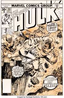 John Romita Sr. | The Incredible Hulk #203 Cover Original Art (Marvel, 1976). | Heritage