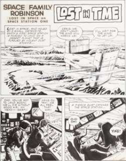 Dan Spiegle Space Family Robinson: Lost in Space on Space Station One #44 Story Page 1 Origi...