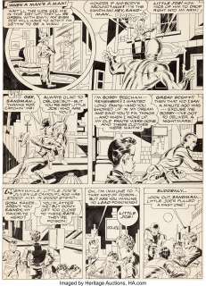 Jack Kirby and Joe Simon - Adventure Comics #86 Story Page 7 Sandman Original Art (DC, 1943).