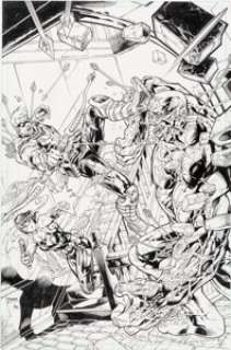 Howard Porter and Ray McCarthy - Green Arrow #6 Cover Original Art (DC, 2011).