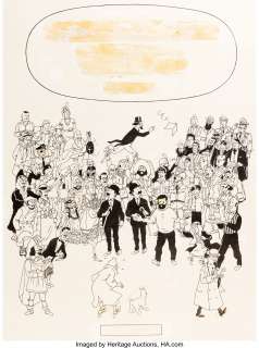 Hergé (Georges Remi Dit) | Novedad El Diccionario De Tintin Couverture Originale Lot de 2 (Editorial Juventud, 1987). Hergé (Georges Remi dit) Novedad El Diccionario De Tintin Original Art Cover Group of 2 (Editorial Juventud, 1987). | Heritage