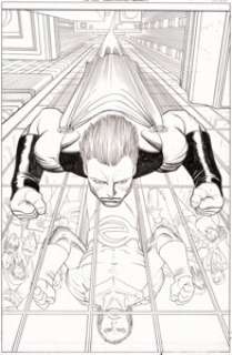 John Romita Jr. and Mark Morales - Sentry #4 Cover Original Art (Marvel, 2006)....