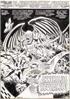Buscema, John - John Buscema and Joe Sinnott Fantastic Four #140 Splash Page 1 Annihilus Original Art (Marvel, 1973)....