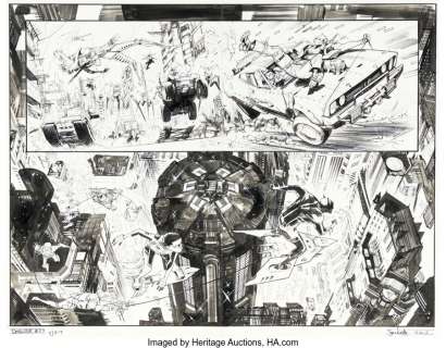 Murphy, Sean Gordon - Sean Murphy Detective Comics Vol 2 #27 Double Splash Page 8-9 Original Art (DC, 2013)....