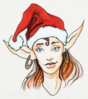 Artist, Unknown | Christopher Rush Magic: The Gathering Elf Token Illustration Original Art (undated).... | Heritage